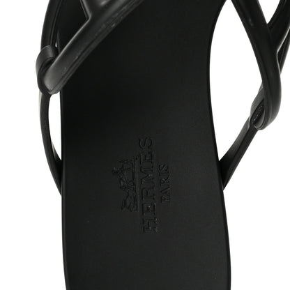 Hermès Rubber Women's Egerie Sandals 36 Black