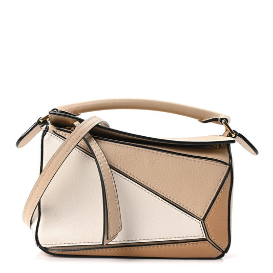 Mini Calfskin Handbag - Beige