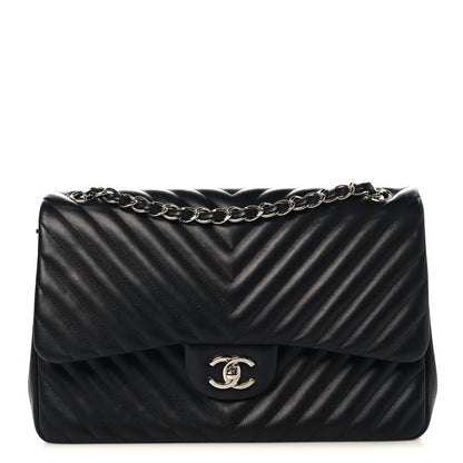 Quilted Lambskin Flap Shoulder Bag - Black