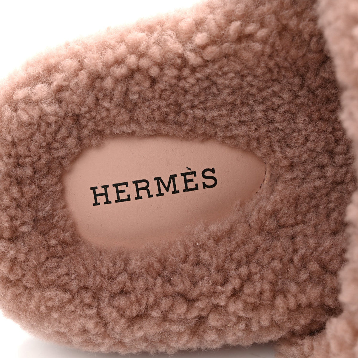 Hermes Woolskin Women's Chypre Sandals 39.5 Bois De Santal