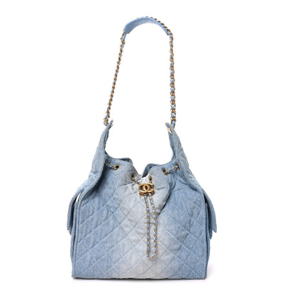 Medium Quilted Handbag - Blue