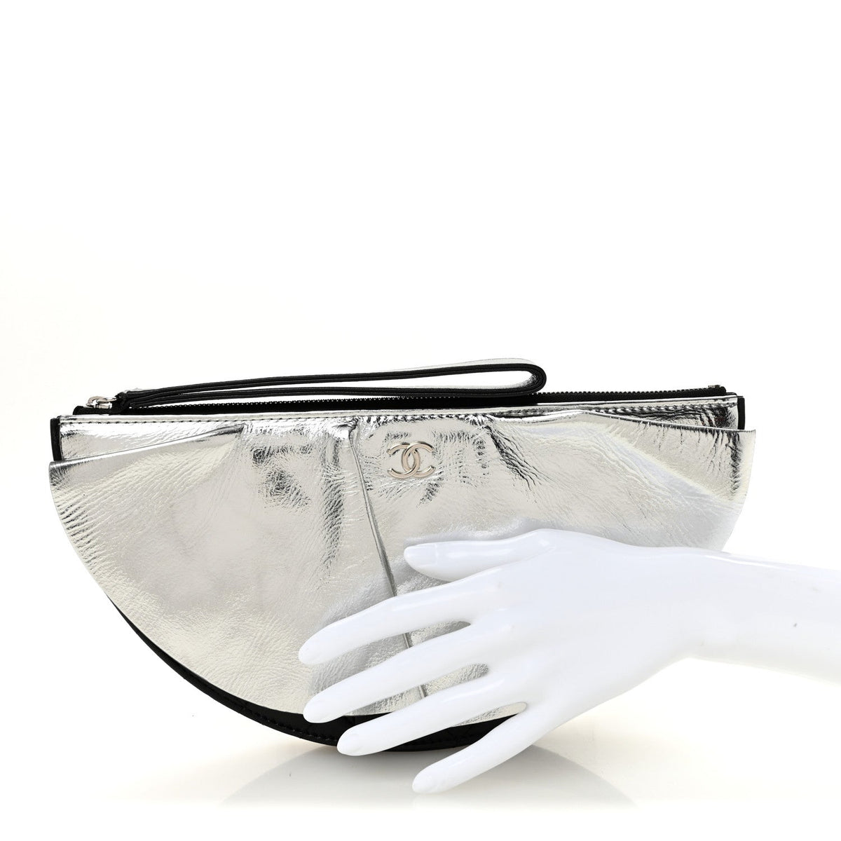 Lambskin Clutch Bag - Black