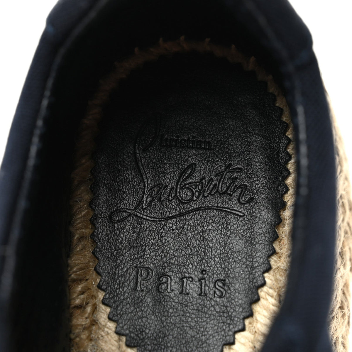 Christian Louboutin Toile Calfskin Espasneak Flat Women's Sneakers 36 Obscur