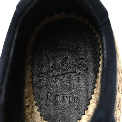 Christian Louboutin Toile Calfskin Espasneak Flat Women's Sneakers 36 Obscur