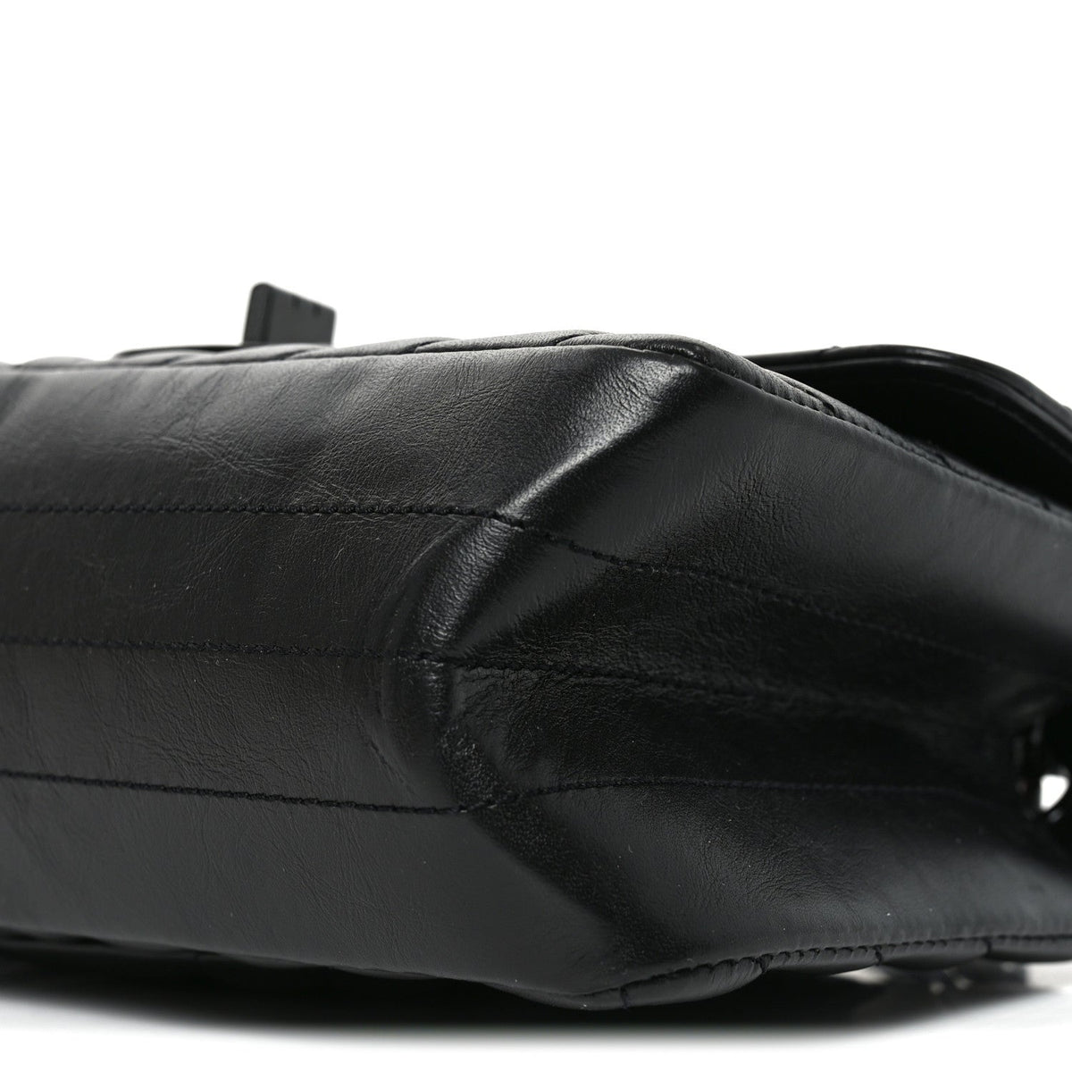 Mini Quilted Calfskin Flap Shoulder Bag - Black