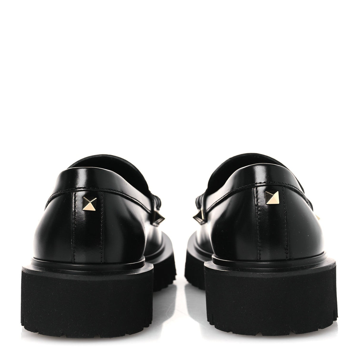 Valentino Garavani Calfskin Women's Rockstud Loafers 35 Black