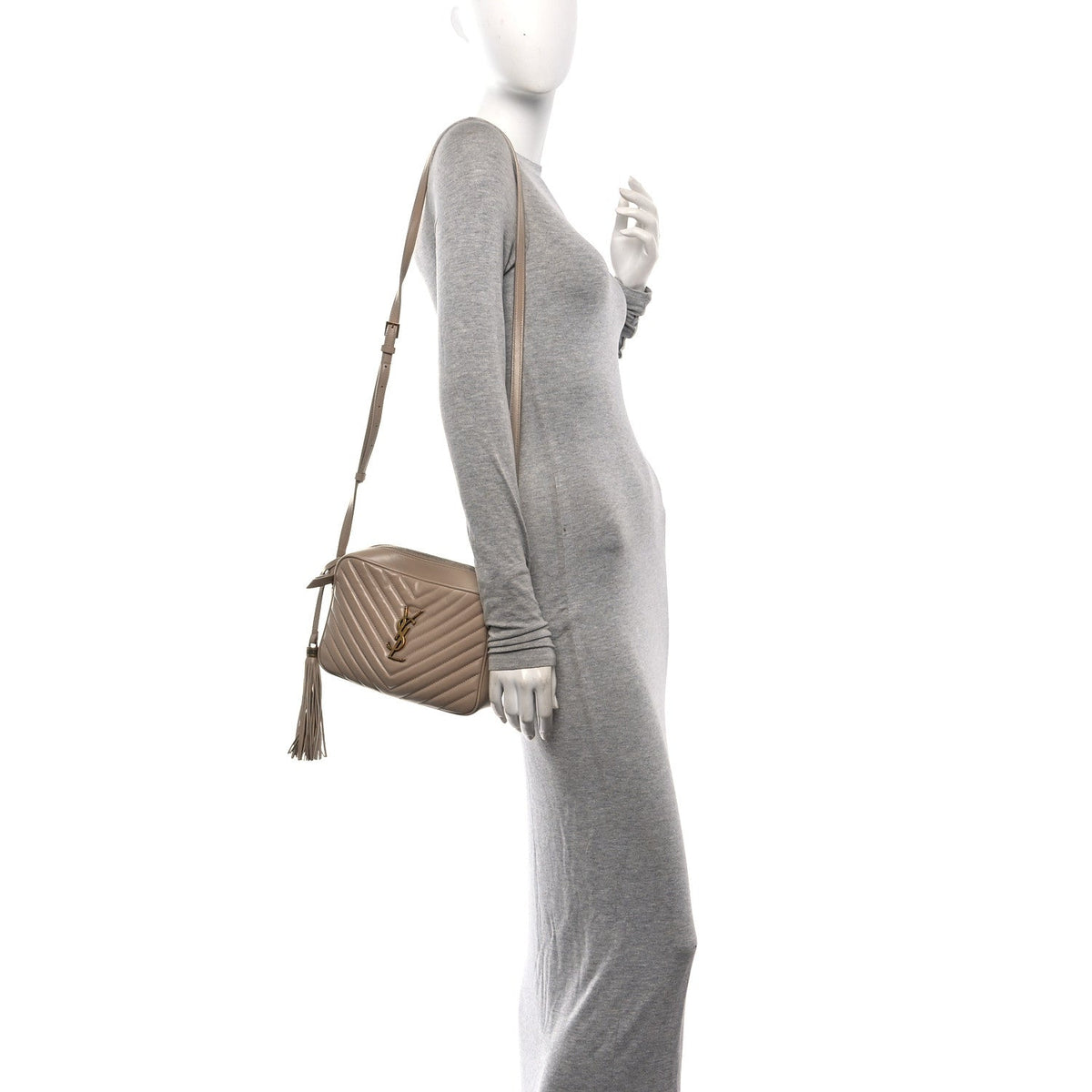 Calfskin Crossbody Bag - Beige