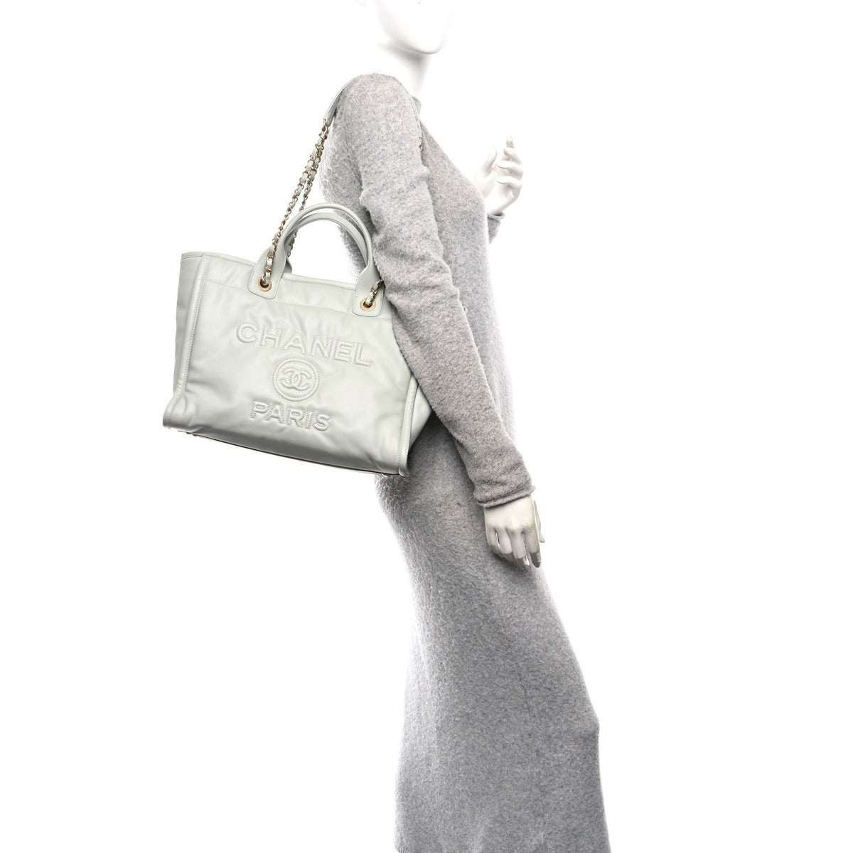 Small Calfskin Tote Bag - Grey