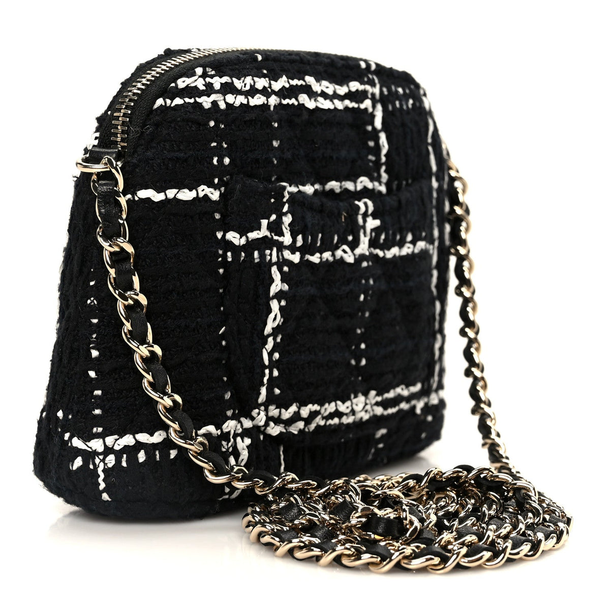 Mini Quilted Clutch Bag - Black