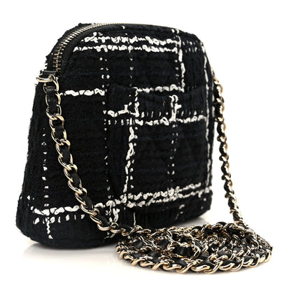 Mini Quilted Clutch Bag - Black