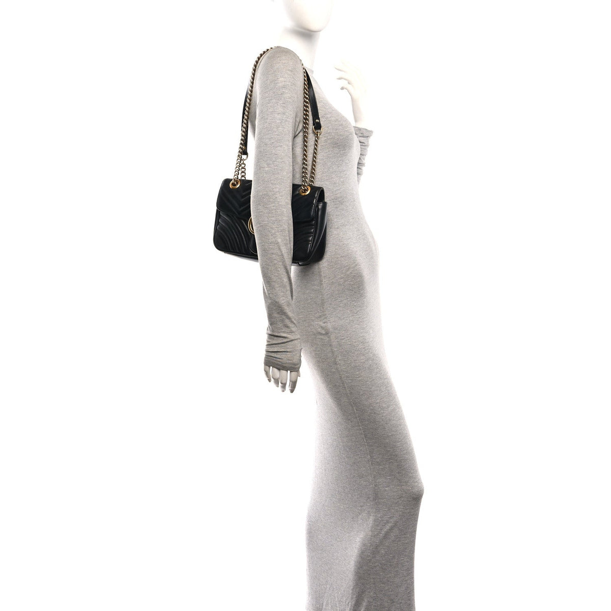 Small Calfskin Shoulder Bag - Black
