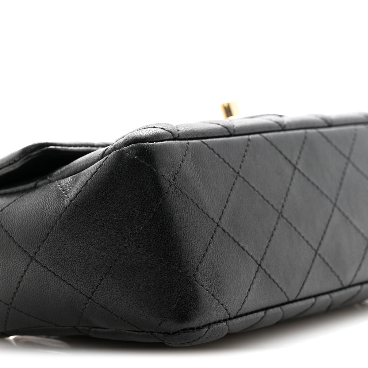 Mini Quilted Lambskin Flap Shoulder Bag - Tan