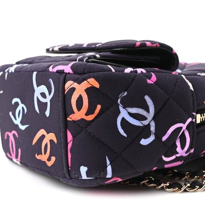 Mini Quilted Fabric Backpack - Black