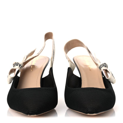 Christian Dior Technical Canvas Women's J'Adior Slingback 65mm Pumps 39.5 Black