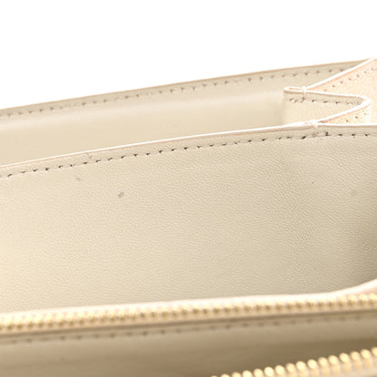 Medium Goatskin Flap Shoulder Bag - White
