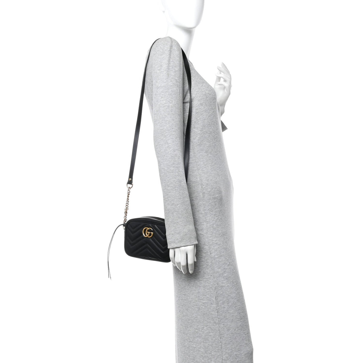 Mini Calfskin Shoulder Bag - Black