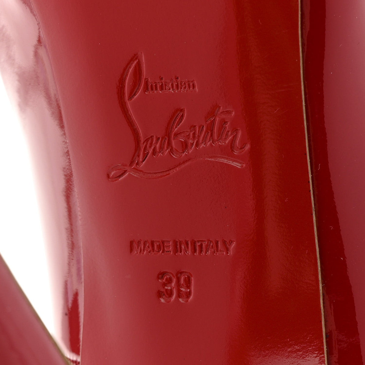 Christian Louboutin Patent Women's Rolando 120 Pumps 39 Loubi Red