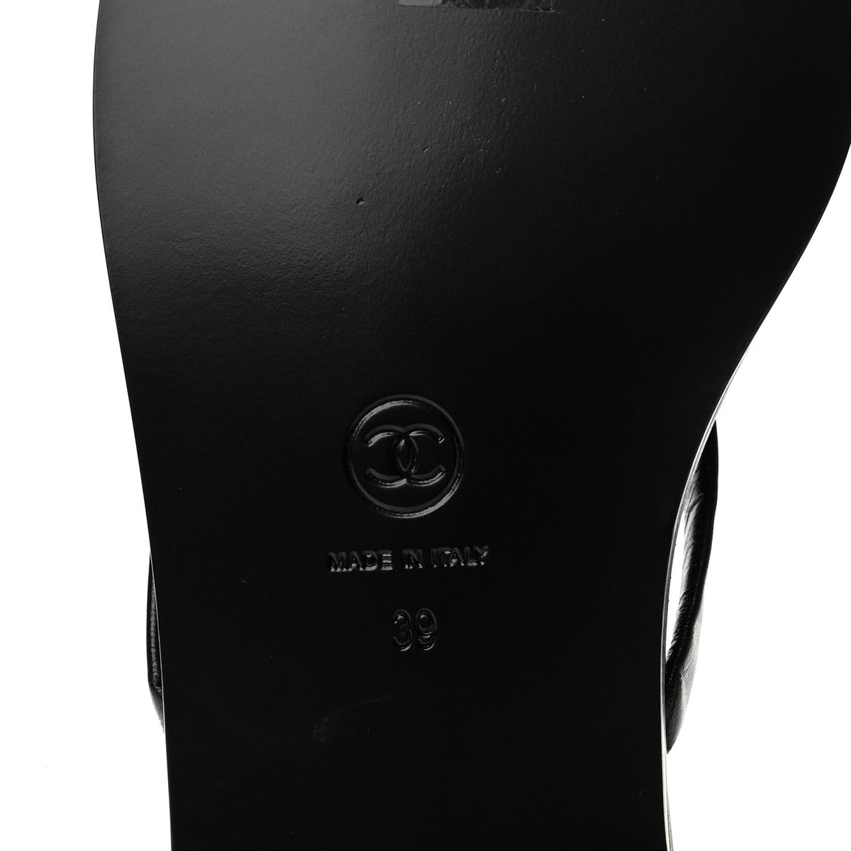 Chanel Goatskin CC Times Square Women's Thong Sandals