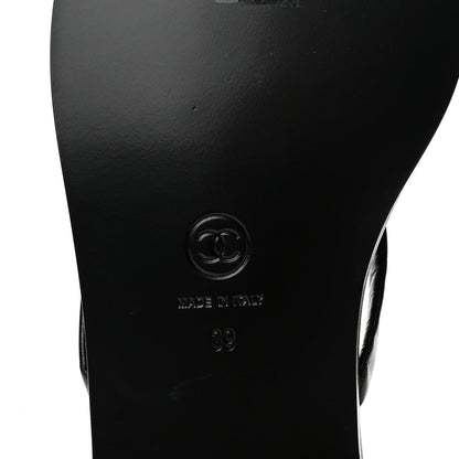 Chanel Goatskin CC Times Square Women's Thong Sandals