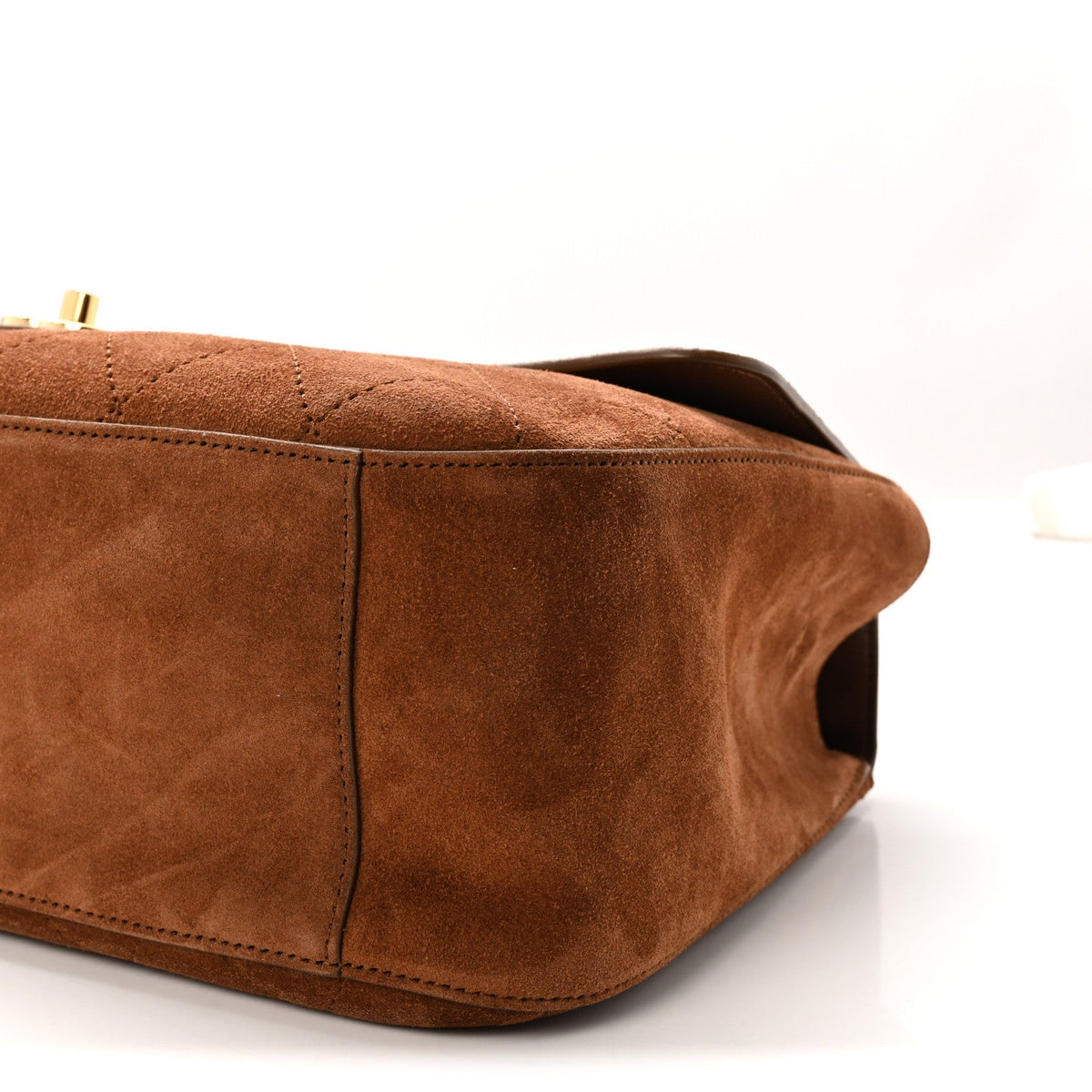 Small Calfskin Suede Flap Shoulder Bag