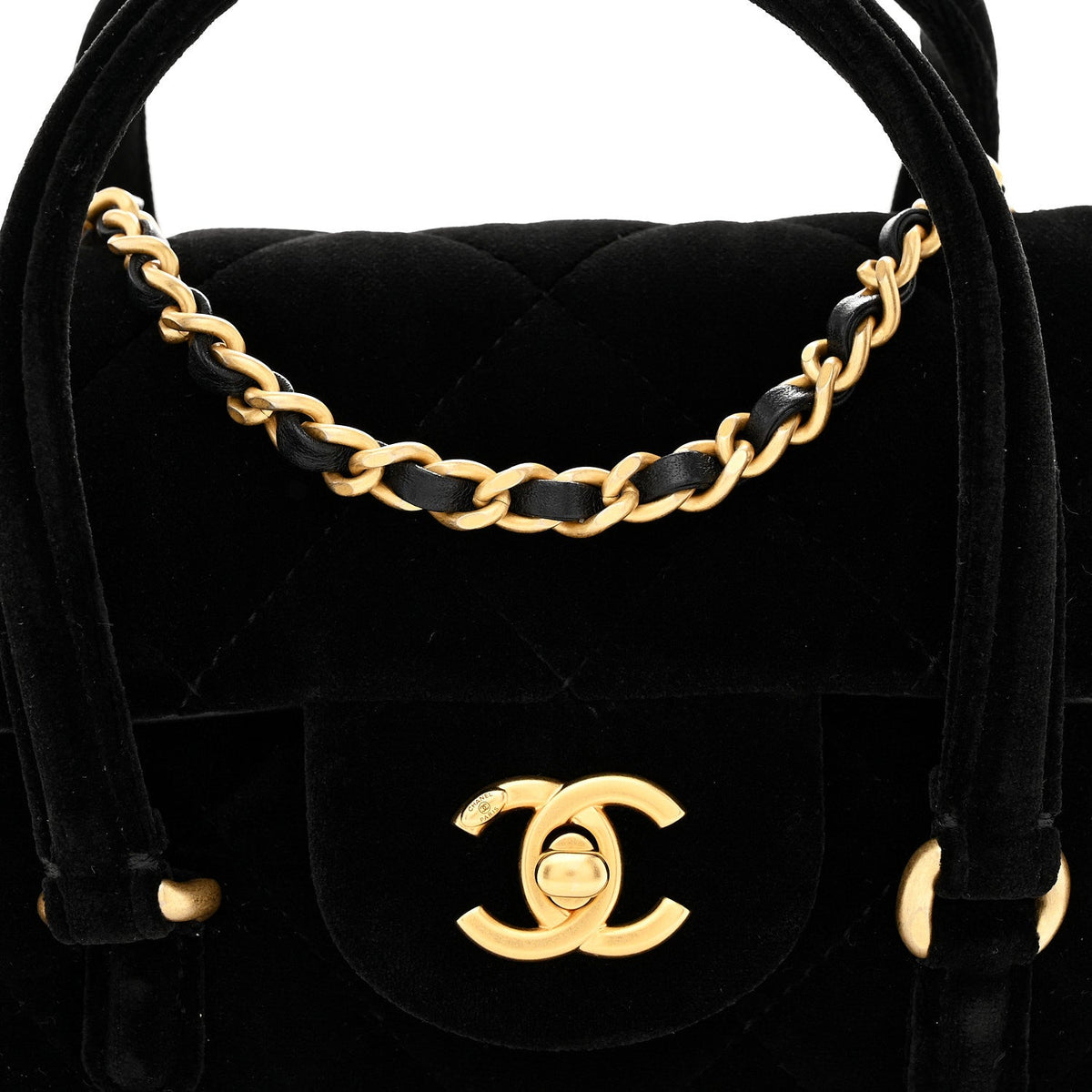 Mini Quilted Flap Shoulder Bag - Black