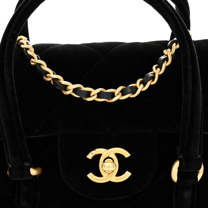 Mini Quilted Flap Shoulder Bag - Black