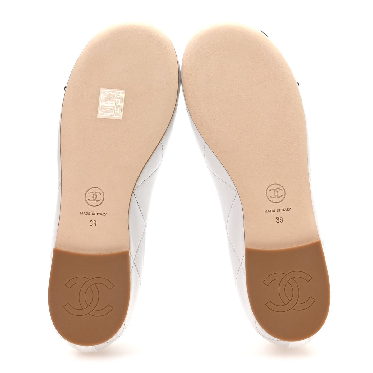 Chanel Lambskin Quilted CC Cambon Women's Ballet Flats