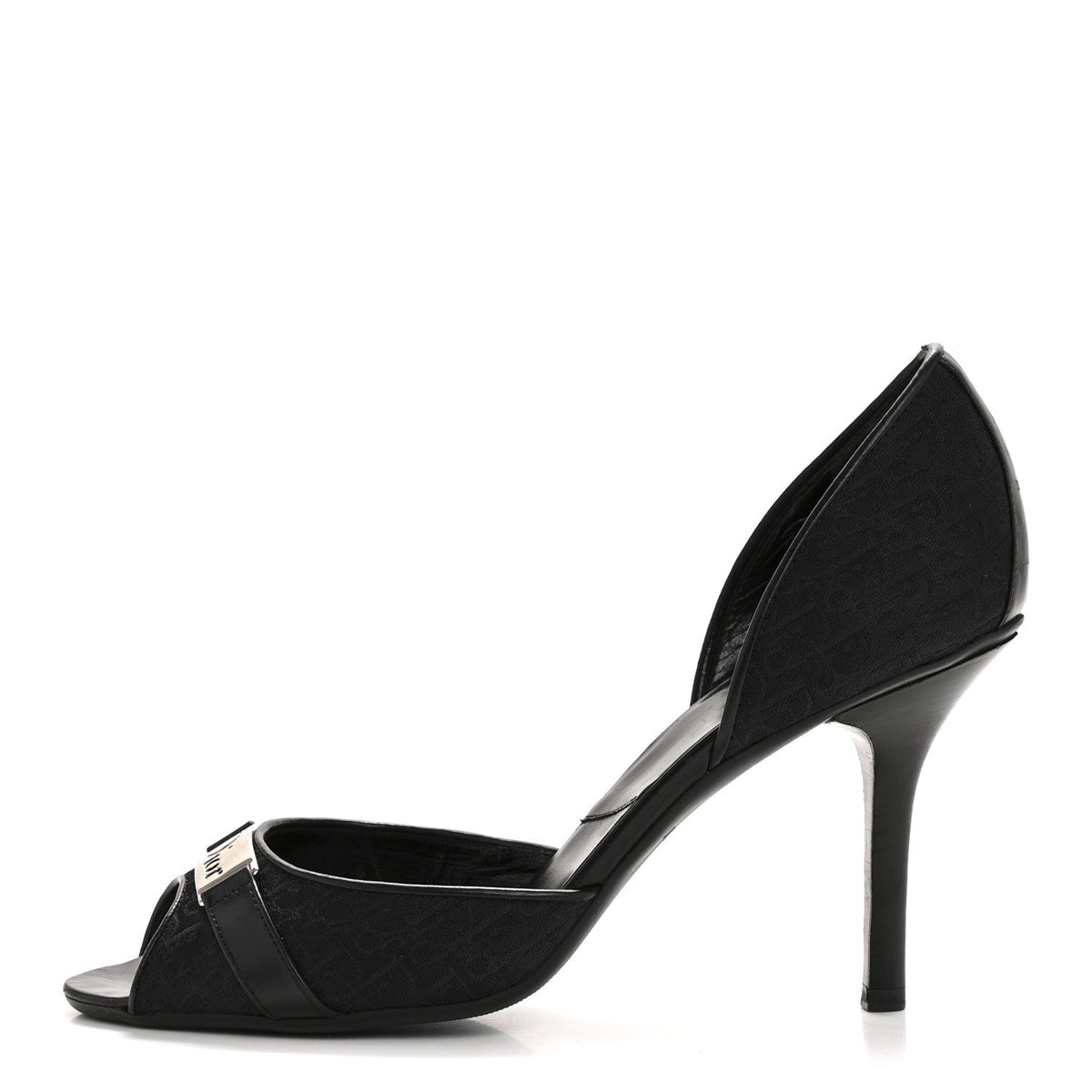 Christian Dior Canvas Monogram Women's Sandals 37.5 Black