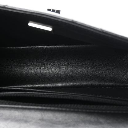 Mini Quilted Calfskin Flap Shoulder Bag - Black