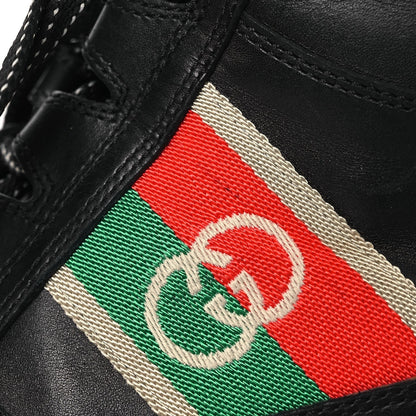 Gucci Calfskin Web Women's Interlocking G Boots 38 Black