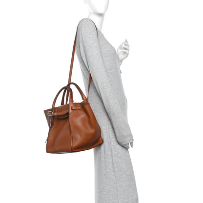 Small Calfskin Handbag - Tan