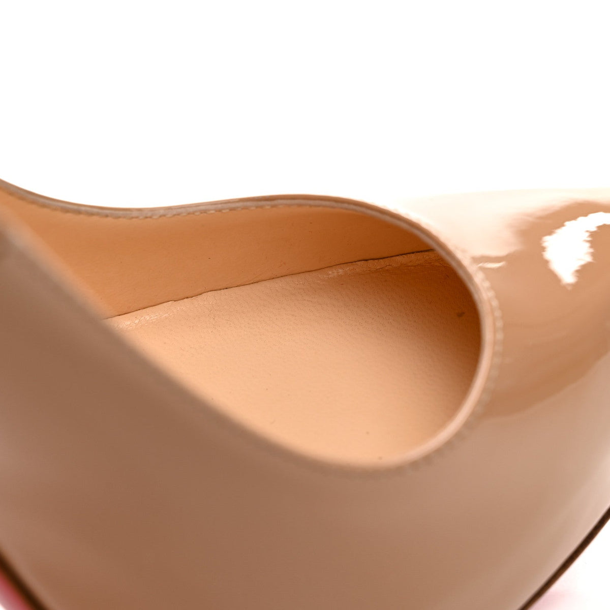 Christian Louboutin Patent Women's Rolando 120 Pumps 36 Nude