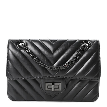 Mini Quilted Calfskin Flap Shoulder Bag - Black
