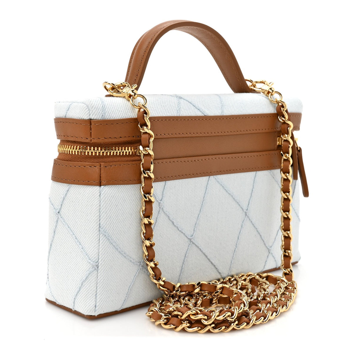 Quilted Calfskin Handbag - Blue