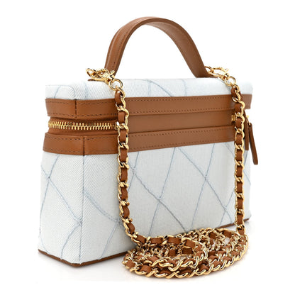 Quilted Calfskin Handbag - Blue