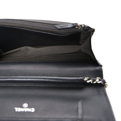 Quilted Lambskin Wallet Bag - Black