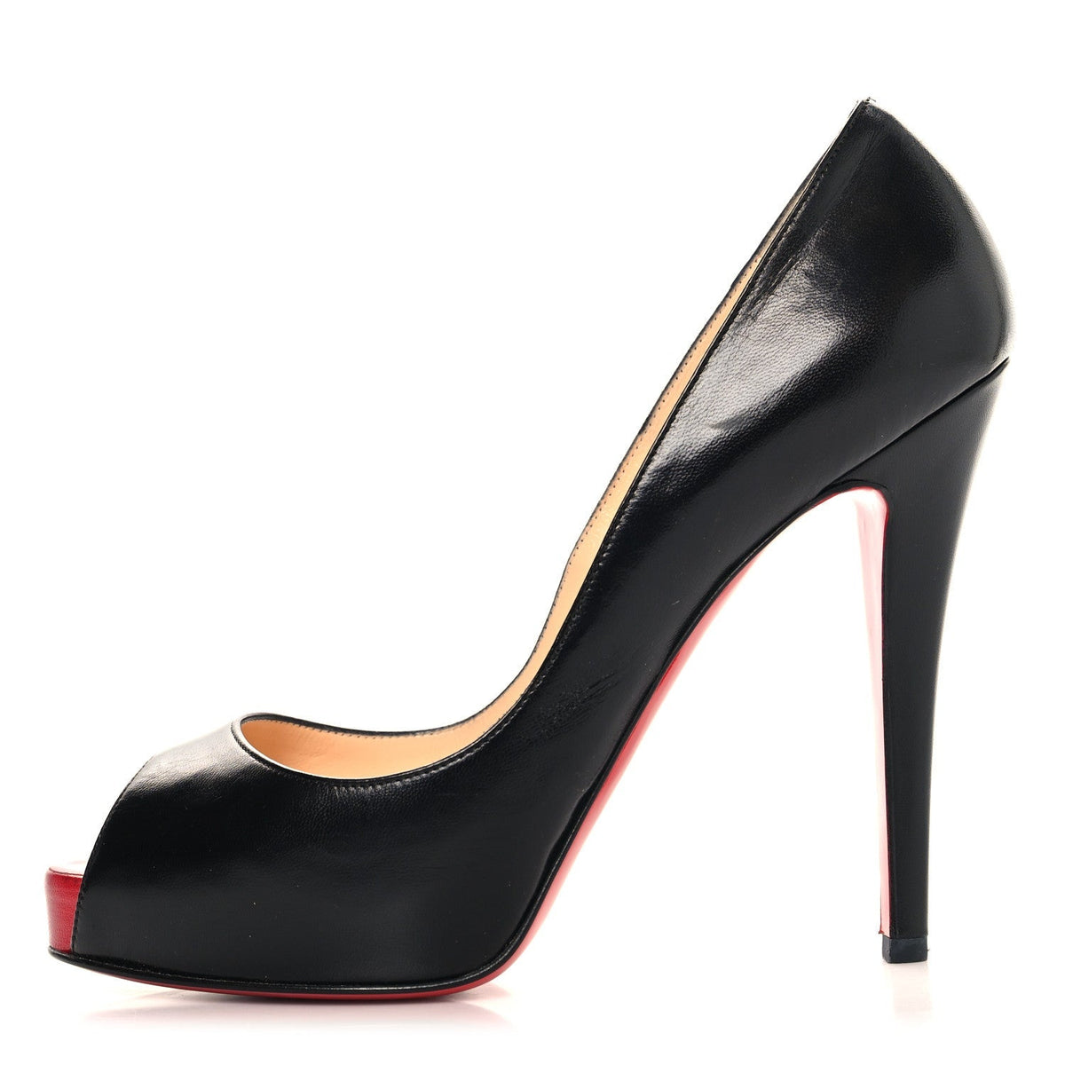 Christian Louboutin Leather Women's Kid Very Prive 120 Pumps 38.5 Black