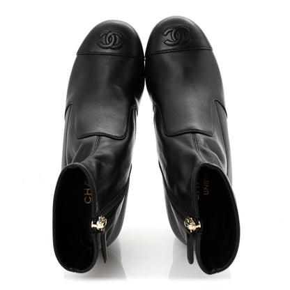 Chanel Stretch Lambskin Cap Toe CC Women's Boots