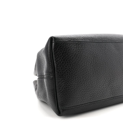 Medium Calfskin Shoulder Bag - Black