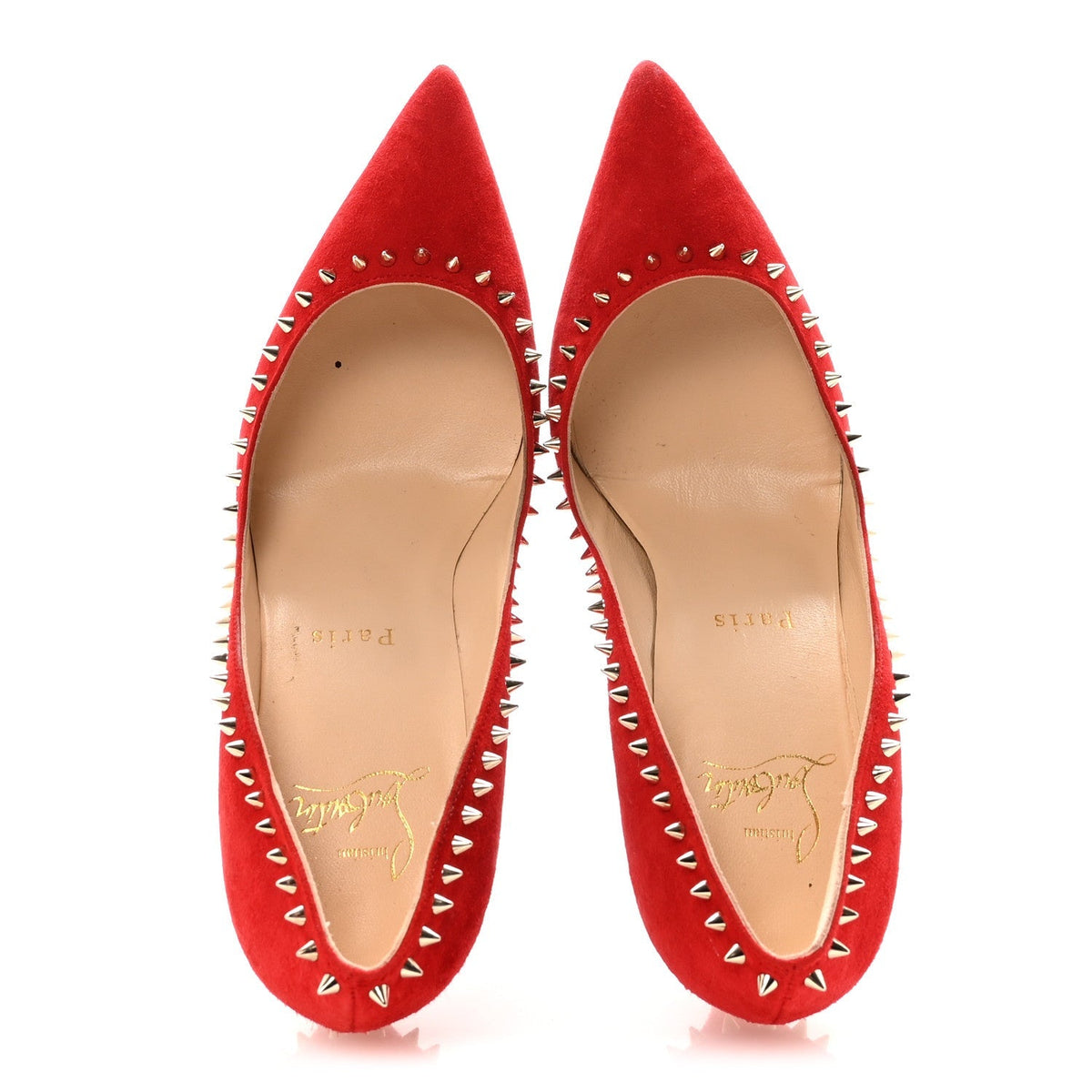 Christian Louboutin Suede Women's Anjalina 85 Pumps 35.5 Loubi