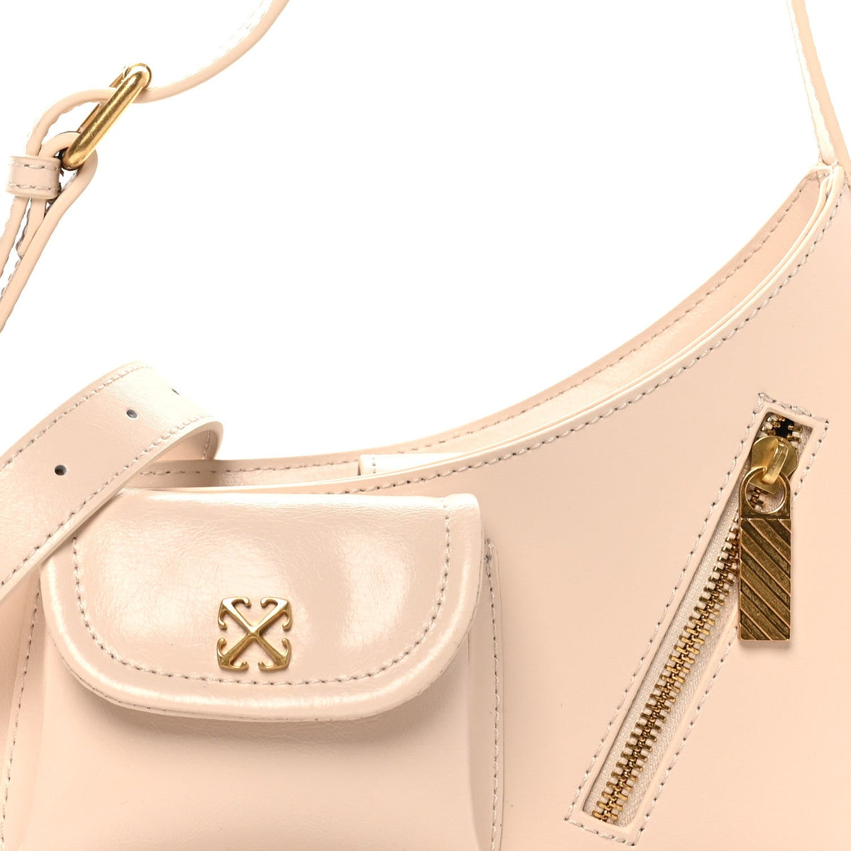 Calfskin Hobo Bag - White