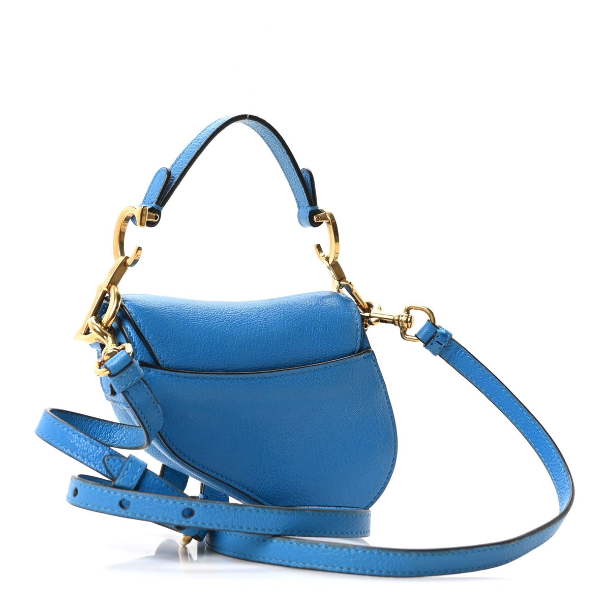 Goatskin Handbag - Blue