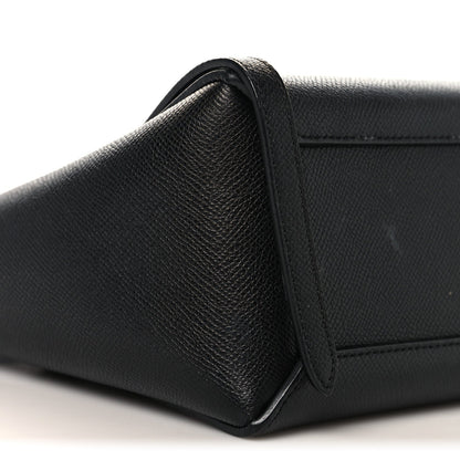 Nano Calfskin Belt Bag - Black