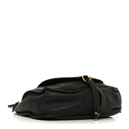 Medium Calfskin Hobo Bag - Black