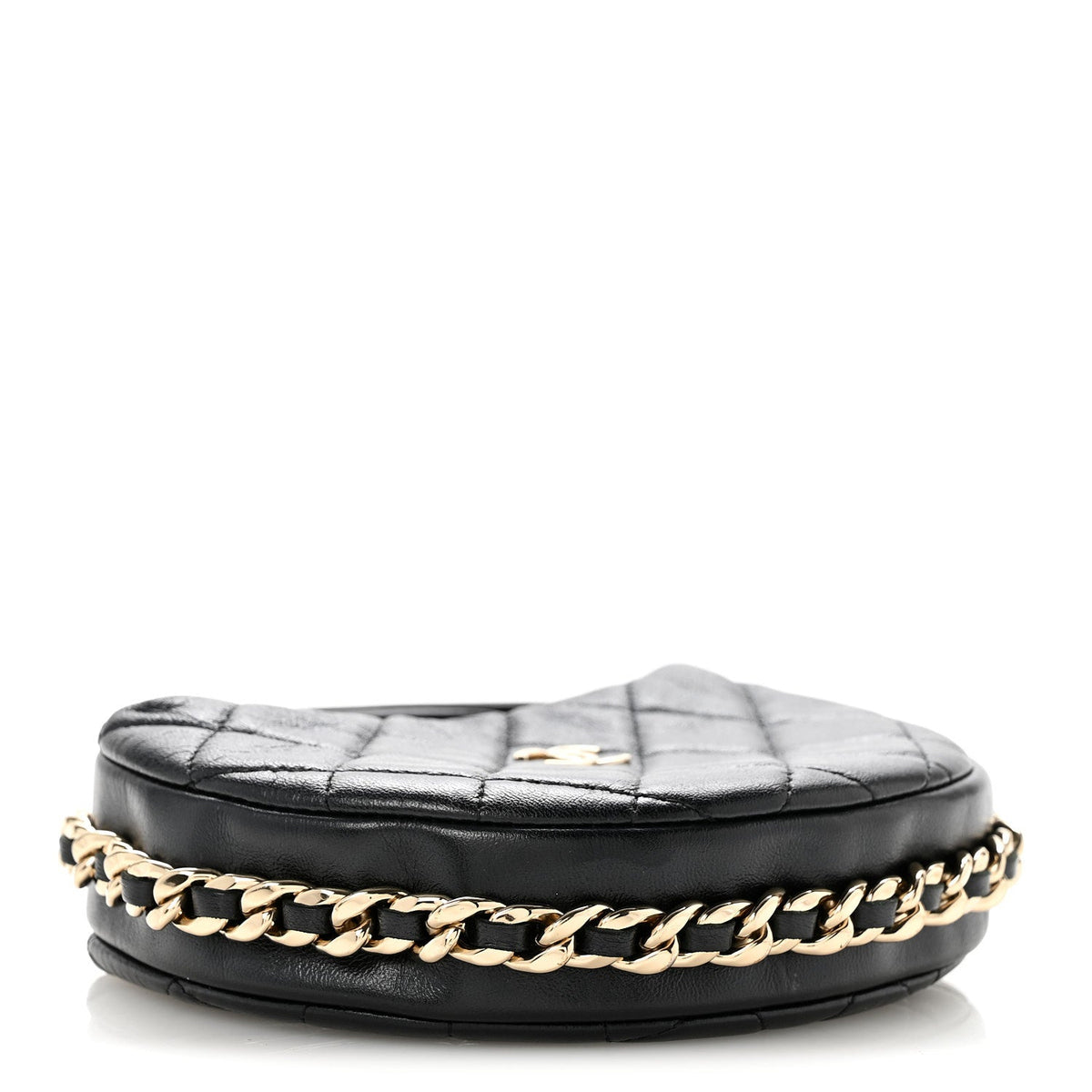 Quilted Lambskin Hobo Bag - Black