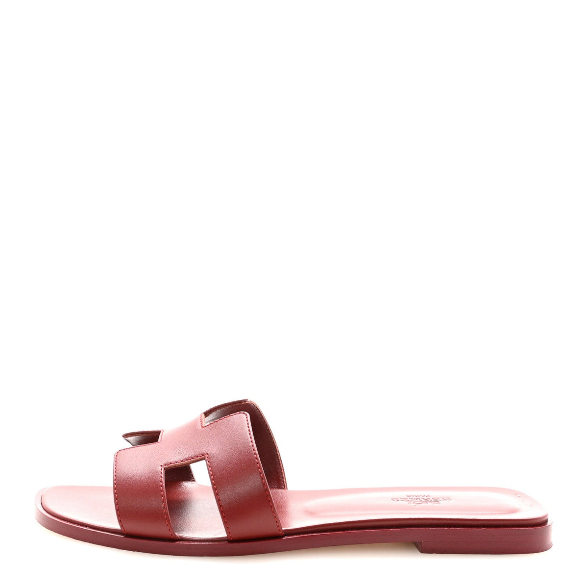 Box Calfskin Oran Sandals Rouge Tomette
