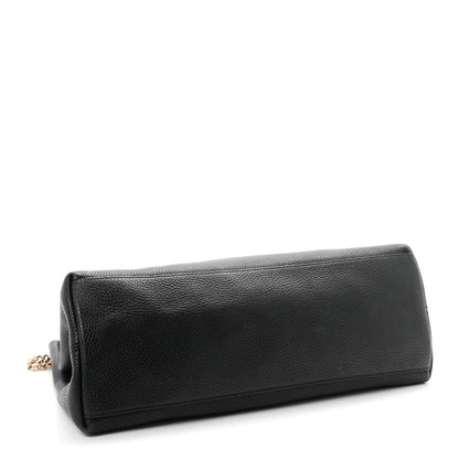 Medium Calfskin Shoulder Bag - Black
