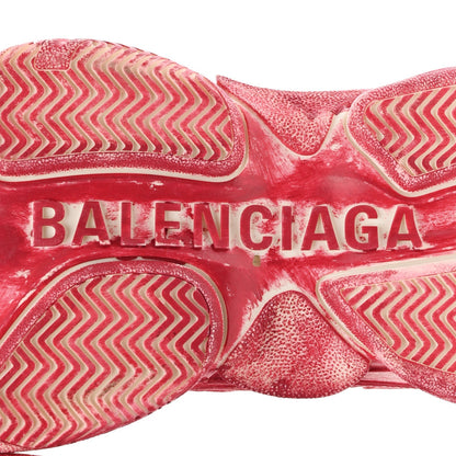 Balenciaga Fabric Mesh Women's Triple S Sneakers 38 Red