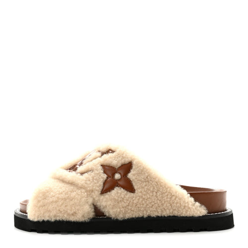 Shearling Paseo Flat Comfort Mule Brown