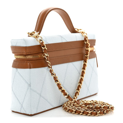 Quilted Calfskin Handbag - Blue